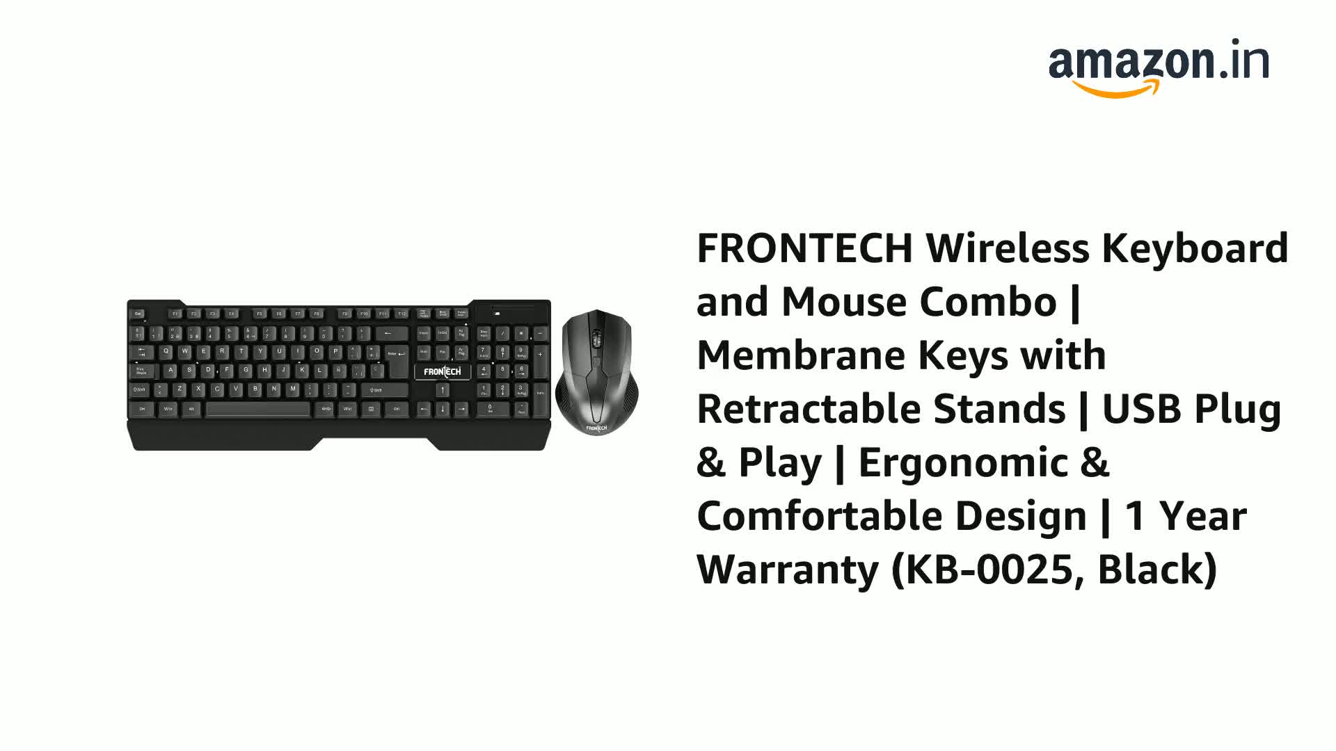 BLACK Design×DEVICE work FUKUBAKO Amazon.in: Buy FRONTECH Wireless Keyboard and Mouse Combo